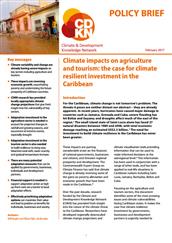 Climate impacts on agriculture and tourism: the case for climate resilient investment in the Caribbean